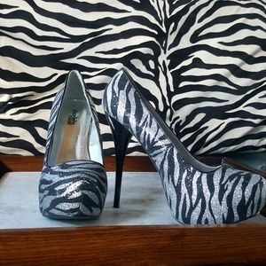 Round Toe Platform Pumps Stiletto High Heel